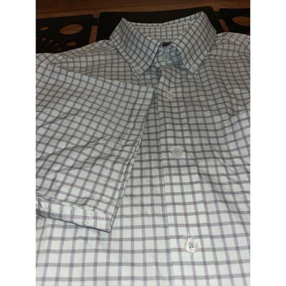 Fish Hippie‎ Short Sleeve Button Up Blue Gray Shirt Men's M - Picture 4 of 4